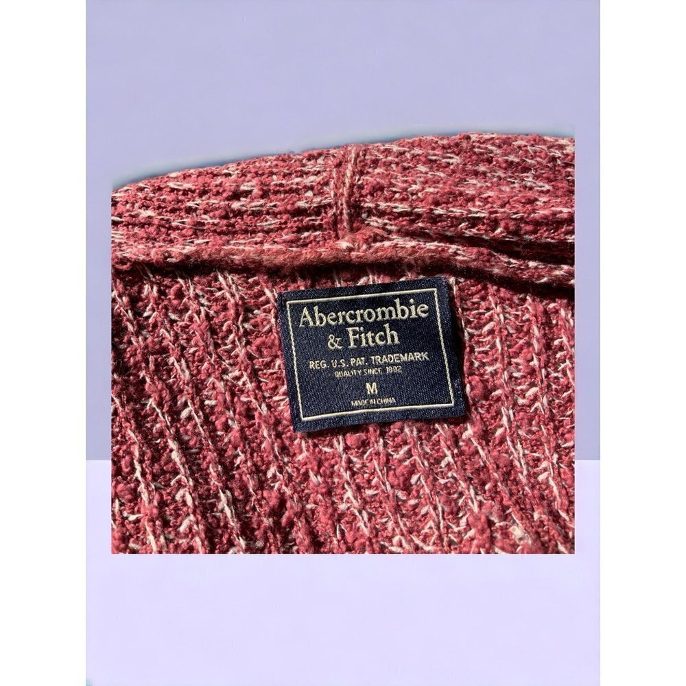 Abercrombie & Fitch oversized long sleeve purple cardigan duster sweater medium - Picture 6 of 7